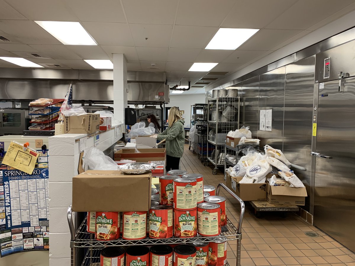 Springboro Schools (@boropanthernews) on Twitter photo Today, Head Cooks across <a href="/BoroPantherNews/">Springboro Schools</a> took inventory on cafeteria food & sorted thru product for the Food Pantry at the SCAC, while kitchen staff packed food for free/reduced lunch program families using inventory from the food service dept. More - tinyurl.com/wurcowy Today, Head Cooks across <a href="/BoroPantherNews/">Springboro Schools</a> took inventory on cafeteria food & sorted thru product for the Food Pantry at the SCAC, while kitchen staff packed food for free/reduced lunch program families using inventory from the food service dept. More - tinyurl.com/wurcowy