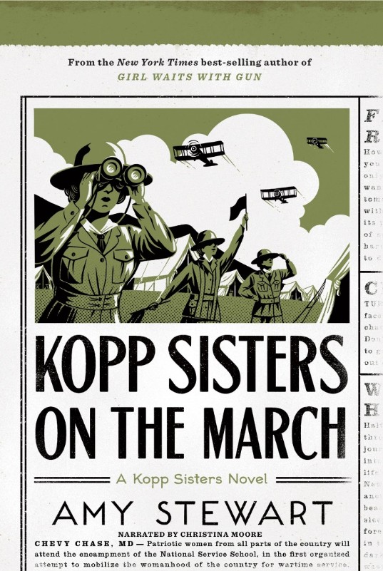 a book cover of an illustrated woman holding binoculars looking off into the distance