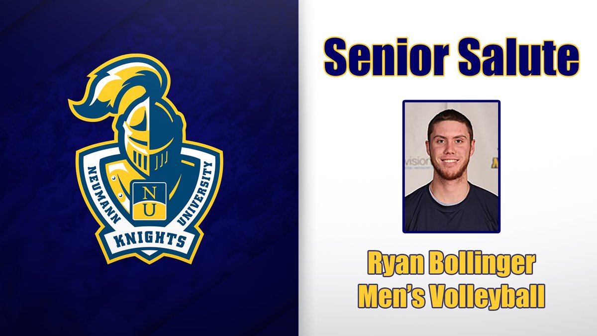 NeumannKnights's tweet image. Over the next few weeks, we are going to give a #SeniorSalute to our senior student-athletes who had their seasons and potentially their careers cut short. Our first senior salute is:
Ryan Bollinger, a two-year member of our @NeumannMVB team.