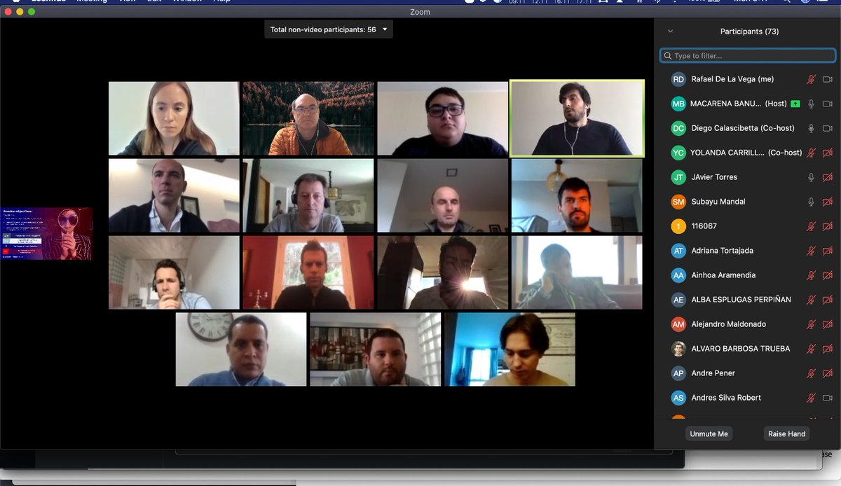 Best things happen in complicated times. Happy to see +90 people from #Santander connecting with #Fintechs from all around the world and how we keep on rolling 🚀