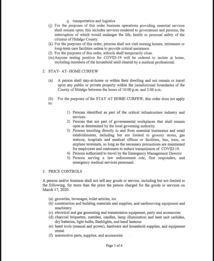 CityofMcAllen's tweet photo. To view the complete new Hidalgo County Executive Order, please visit the City of McAllen 3-1-1 site or the Hidalgo County Coronavirus web page.
For specific questions as to the extent of the order, please call City of McAllen's 3-1-1, beginning today. https://t.co/FBotcqscsC