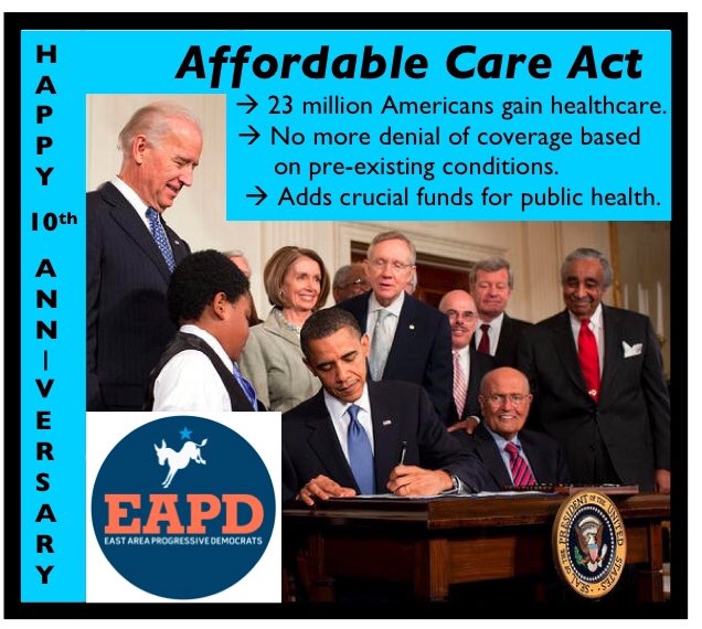 HansPJohnson's tweet photo. Signature achievement of decency turns 10: Thanks to hard work by 100s of Americans, we passed &amp; preserved #AffordableCareAct. Protections we won save 1,000s of lives each year &amp; improve #HealthcareQuality for all. Happy 10th, #ObamaCare, &amp; many more. https://t.co/7GOPqNYMZY https://t.co/k7BAS6Kn1u