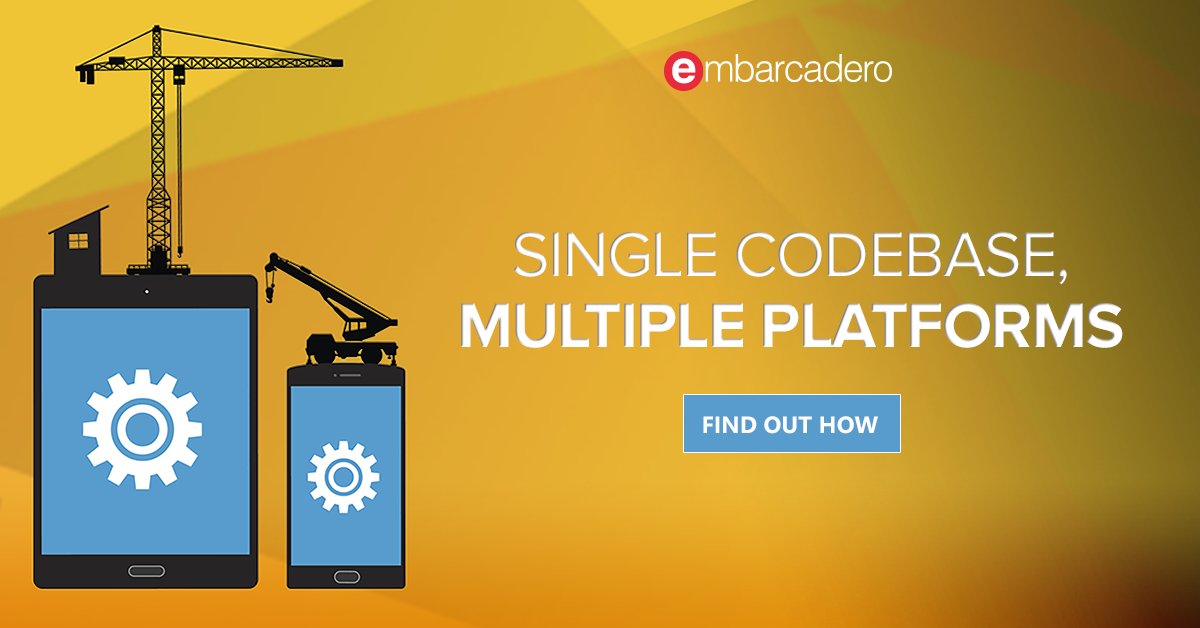 EmbarcaderoTech's tweet image. Thinking of developing mobile apps? Learn how cross-platform development can cut your development time and reduce code maintenance. Download this free whitepaper today: embt.co/WhitePaper-Sma… #crossplatform #appdevelopment #singlecodebase