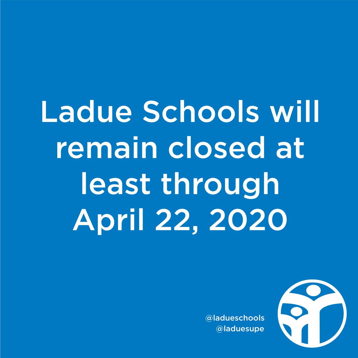 LadueSchools's tweet photo. Ladue Schools, along with all other St. Louis County public school districts and St. Louis Public Schools, will remain closed at least through April 22, 2020, based on St. Louis County’s recent “stay at home” order. #StLouisSchools #LadueStrong #LadueSchools https://t.co/yVATtGc6lW