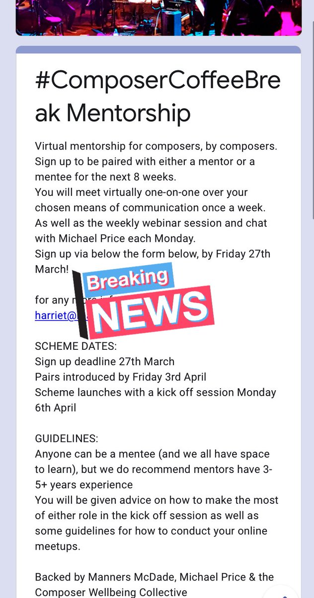 HarrietMoss's tweet image. so excited this is up and running bit.ly/3bcESzK sign up here! #composermentorship #composercoffeebreak