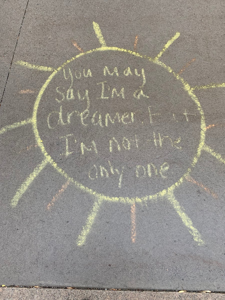 asang214's tweet photo. This morning, our staff was greeted with these messages from our community. This is our WHY.  The messages were clear and bright after the rain last night- truly a metaphor for this journey we are on together with our staff, students and families. #MississippiOtters #AHSchools https://t.co/LV8SryNgft
