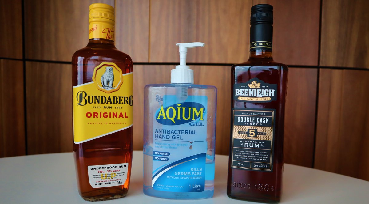camerondickqld's tweet image. Raise a glass for the Bundy Rum and Beenleigh Rum teams 🥃

These iconic distilleries are helping our fight against #coronavirus by producing ethanol for hand sanitiser to use in our hospitals and schools, and to sell in supermarkets.

This is QLD manufacturing at its best 👏🏽