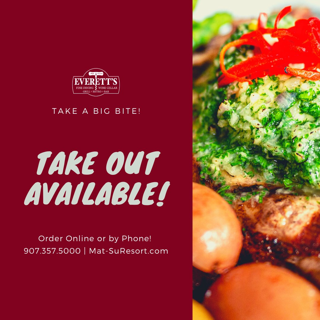 MatSu_Resort's tweet photo. Helping to keep you safe and fed!
You can order online or by phone. Available Wednesdays through Sundays.
#keepingyousafe #takeout #food #wasilla #alasaka

https://t.co/Q5kOIChzLB https://t.co/bEICUwWSXF