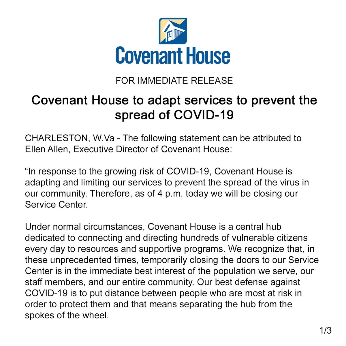 Covenant House (@CovenantHouseWV) / Twitter