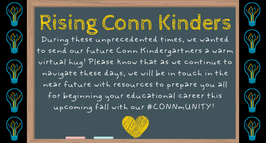 To our rising kindergartners &amp; their families: During these challenging times there are many unknowns. One thing we DO know is how excited we are to meet you all soon! We will be in touch in the near future with details about your kindergarten journey. Until then, stay well 💙