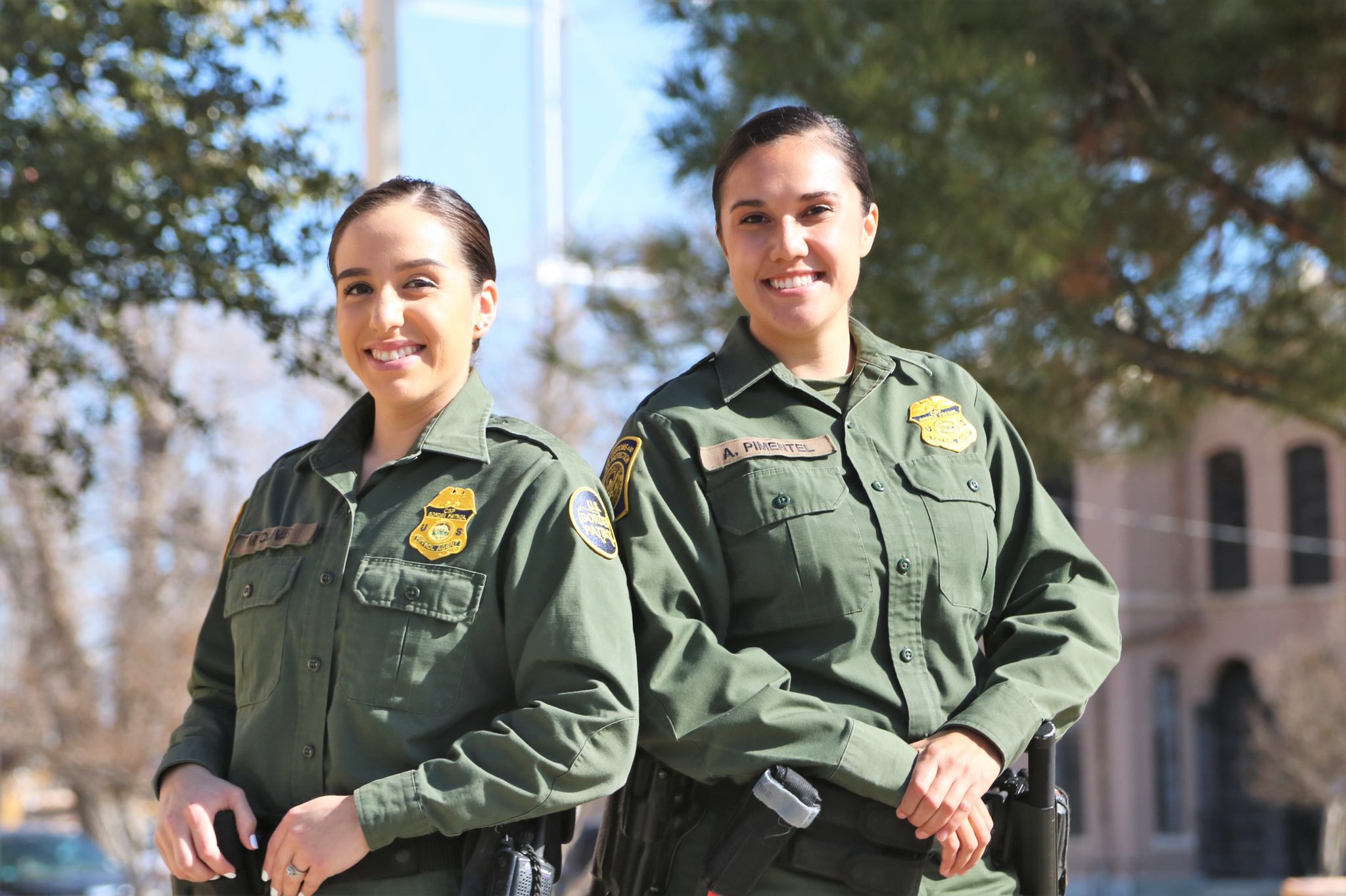 Customs and Border Patrol Agent Salutes