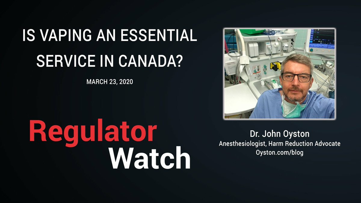 brentstafford's tweet photo. Is Vaping An Essential Service In Canada? | RegWatch | Published on - https://t.co/rkDQzROLtM #VIDEOORG #VAPINGORG #HARMREDUCTION #Vapingsaveslives #Harmreduction #vape #vaping #VapeUK #ecig https://t.co/8E9g1X4Xhl