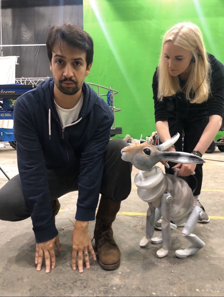 Lin_Manuel's tweet image. Getting to know Hester, #hisdarkmaterials rehearsal w @cm_daniells, 2018