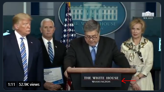 Anyone notice the podium has been without the Presidential seal. It simply says, The White House, Washington. It also lacks DC after Washington.