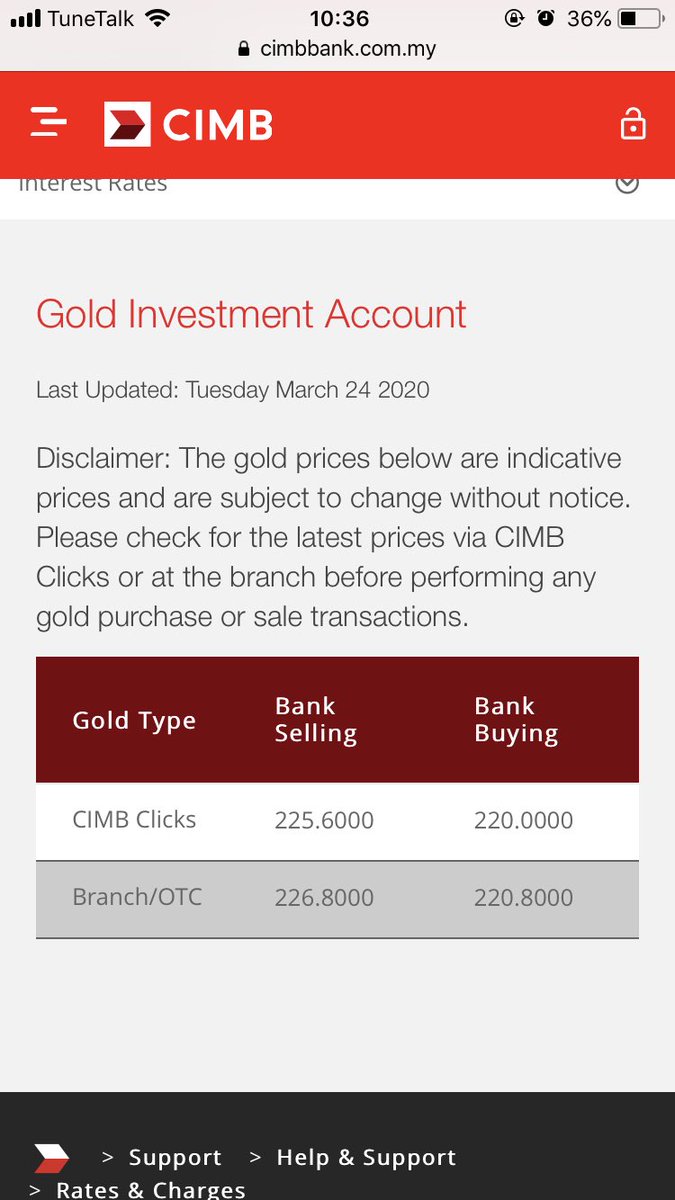  #HargaEmas 24 Mac 2020:Siapa yang beli Khamis lepas, harini boleh jual untung RM10/g. Hampir 5% profit. Amacam?