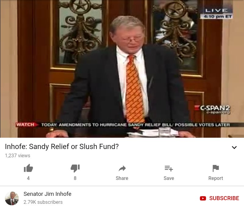 The Jim Inhofe Hall of Fame, a Collection of the Worst Things The Senator from Oklahoma Has Said or Done