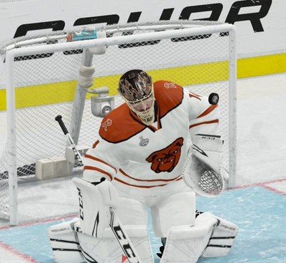 Official_THL's tweet image. Chesnewswik isn't the only stellar goalie. The visitors have a great one as well. Devin with a stop off the arm. #Weilers #THL #CupFinals #Game6