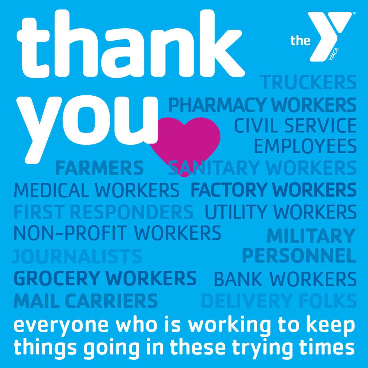 GavinYMCA's tweet photo. Words simply cannot express what all of the first responders and essential workers have done for the people during this global outbreak #causey https://t.co/2Jcalsah3K
