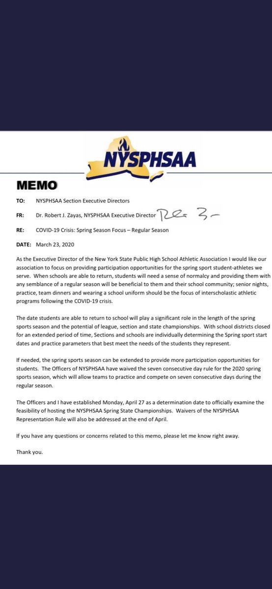 Hope is alive for Spring athletes! Administrators are doing their part ATHLETES do yours now. stay home stay healthy Train hard and BE Ready 🙏🏻