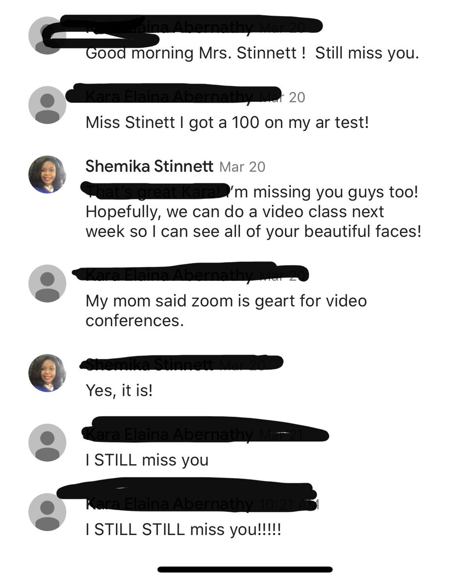 ShemikaStinnett's tweet photo. TGFT ..... Thank God For Technology! It has been great with keeping in touch with my kiddos! My 2nd graders @LegacyElement in @MadCoSchools are sooo tech savvy ♥️ #LESisWITHU https://t.co/NvOjhKJOaC