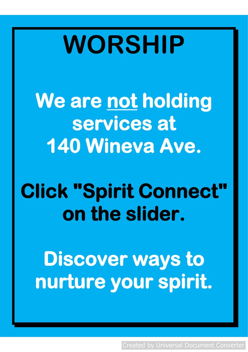 NewBeachUnited's tweet photo. The Beach United Church has cancelled its events to help mitigate the spread of COVID-19.

For worship service, please click on https://t.co/06uenJw4KQ and access the Spirit Connect page. Thanks for your cooperation!

#Torontobeaches #COVIDー19 #Safehands #FlattenTheCurve https://t.co/evYeLNLVGF