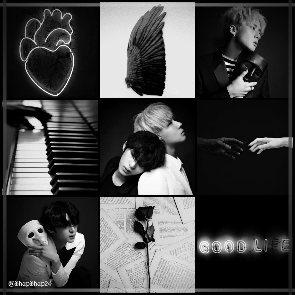 ShupShup24's tweet photo. 🖤🤍
Prompt by: Me ^.^
Theme: black and white 

#빅스 #VIXX #WonTaek #LeVi #moodboard #edit #aesthetic #LEO #RAVI #JUNG_TAEK_WOON #KIM_WON_SIK https://t.co/iK0YW9R5hN