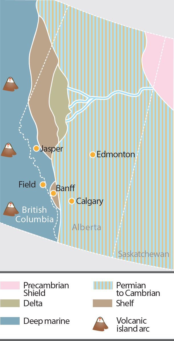 DaleALeckie's tweet photo. Did you know … that the rocks in the Bow Falls parking lot in Banff National Park were deposited in a shallow seas not too far from the shoreline245 to 240 million years ago? Sands were deposited by hurricanes and other large storms? https://t.co/ZfwkYAOqti https://t.co/lm3HhCOdq0