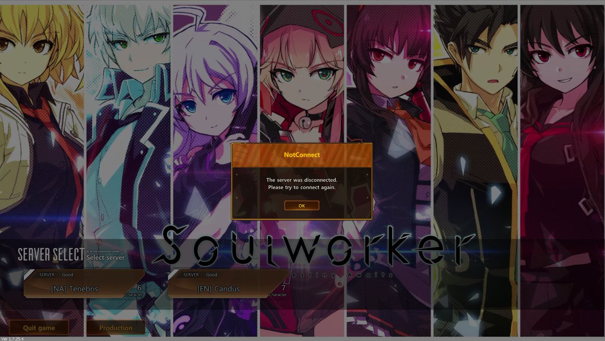MoonShrine_'s tweet photo. Yo, anyone else getting CONSTANTLY dc'd from NA server besides our guild???? Also experience hellah lag on a regular basis. Plis merge NA with EN :pepecry: #gameproblems #youshallnotpass @Gameforge @SoulWorkerGF https://t.co/JwX4tuJWvN