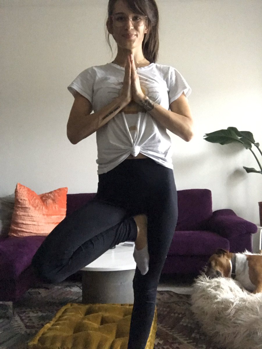 Jacqmait's tweet photo. In this time of forced stillness, it’s important to keep your body and mind moving. how i choose to move is through yoga 🧘🏽‍♀️i am able to use the breath and intuitive movement to release tension &amp; stress that has built up in the body.🤸🏽‍♀️Move it Monday @Life_Eagles #VirtualSpiritWeek https://t.co/WIyCMWriKd