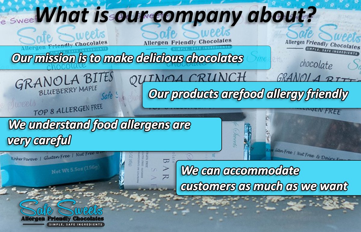 safe_sweets's tweet photo. In the United States, about 90 percent of allergic reactions come from eight foods: milk, eggs, peanuts, tree nuts, soy, wheat, fish, and shellfish. But don’t worry, Safe Sweets’ Chocolate Quinoa Crunch Bark is Top 8 allergen free! https://t.co/rm97Tv3HiU