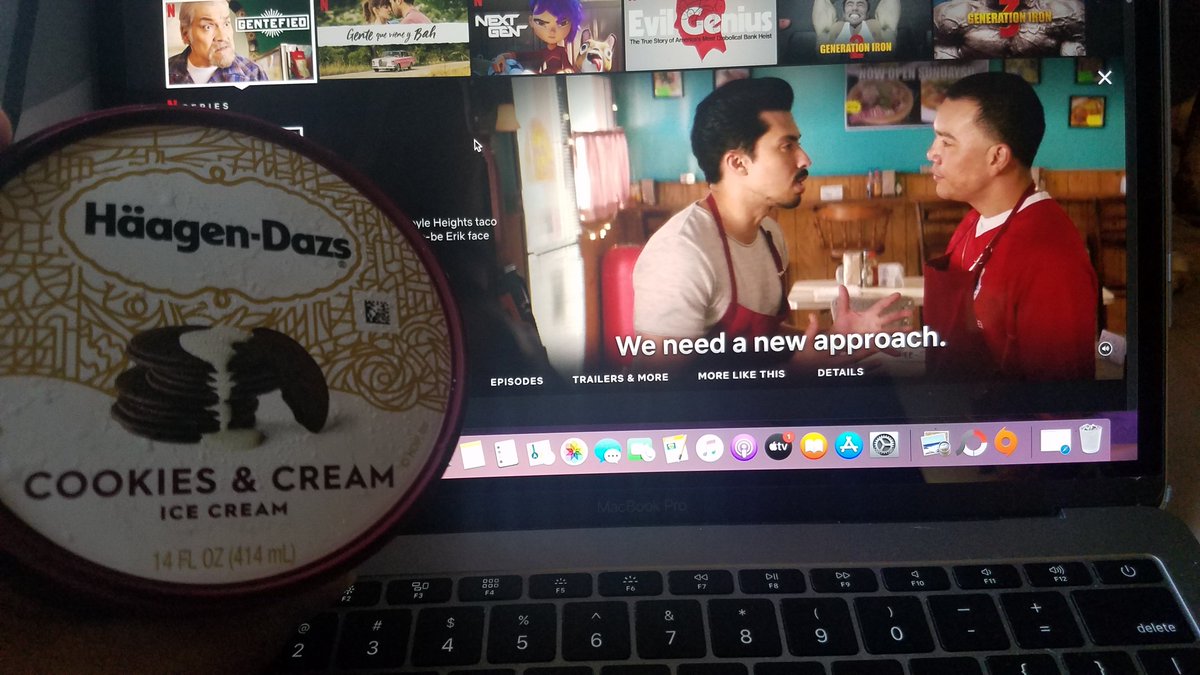 Joanne_Zuniga's tweet photo. Rewatch #Ilosttrack 
@gentefied @HaagenDazs_US @JJSoria @itscarlossantos @ElMarvinLemus @lindayvette @annie_ggonzalez @contodonetflix 
My new approach to this show now. https://t.co/5cHJsDVKtz