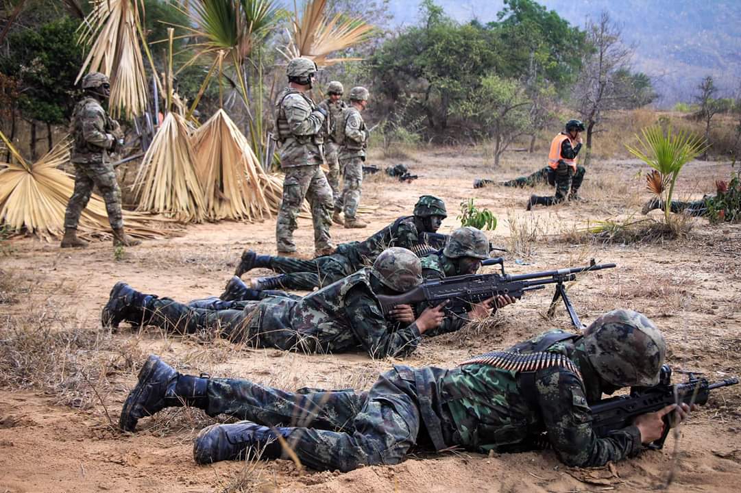 25thID's tweet photo. Readiness comes in many forms. Whether it's training, exercising, or observing, these #TropicLightning Soldiers and our Royal Thai #Partners will be #Ready2Fight!
#PacificPathways https://t.co/e5csCR7DbD