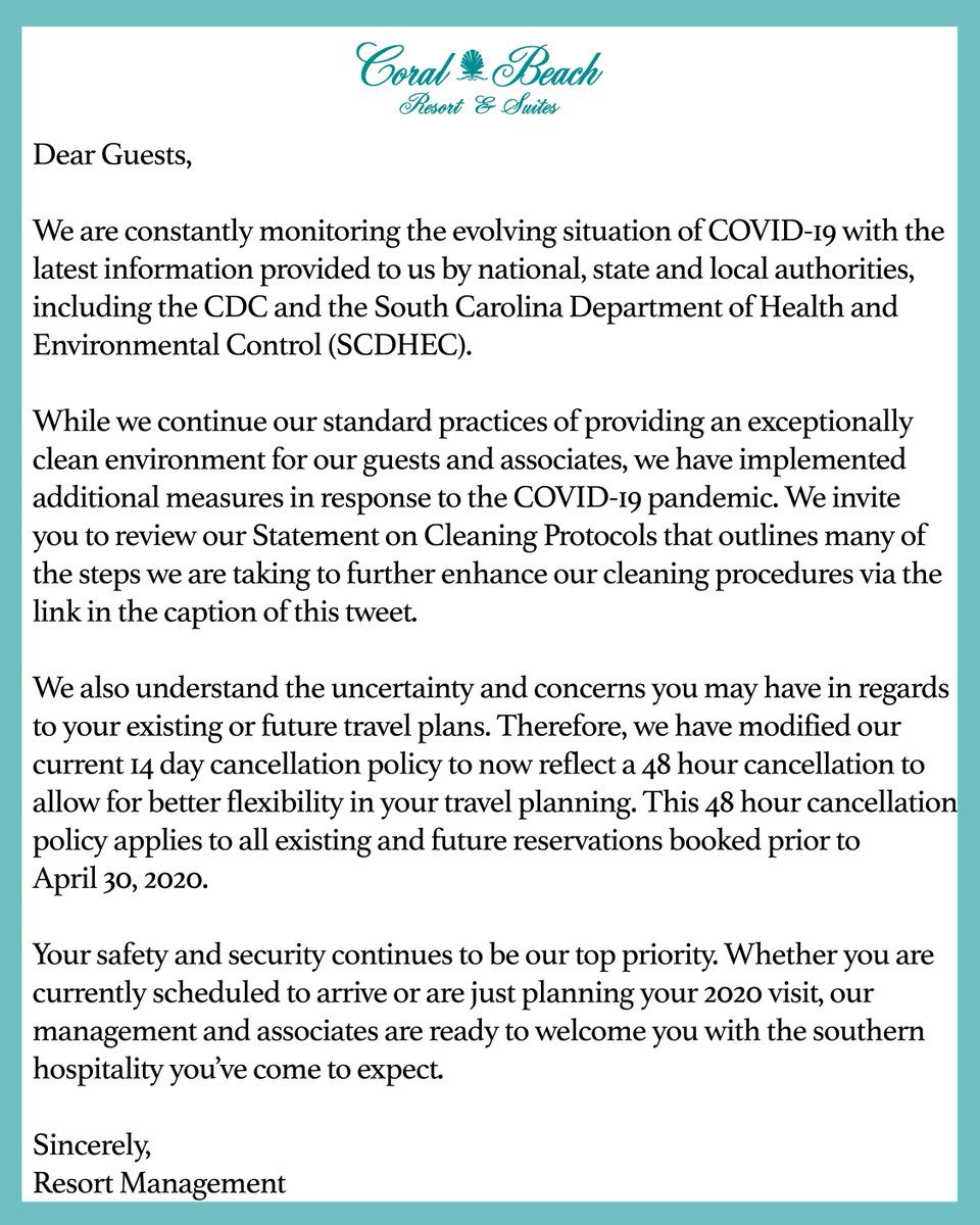 A message to our guests regarding COVID-19...

ow.ly/SofL30qs9bC