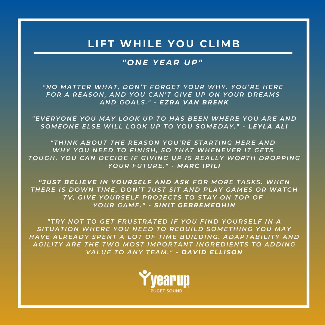 YearUpPS's tweet photo. Congratulations, Marc, @DocuSign is lucky to have someone as determined and ready to make meaningful contributions like you! #YearUpAlumni #YUPSAlumni #LiftWhileYouClimb #OneYearToACareer https://t.co/XBLgor9RuK