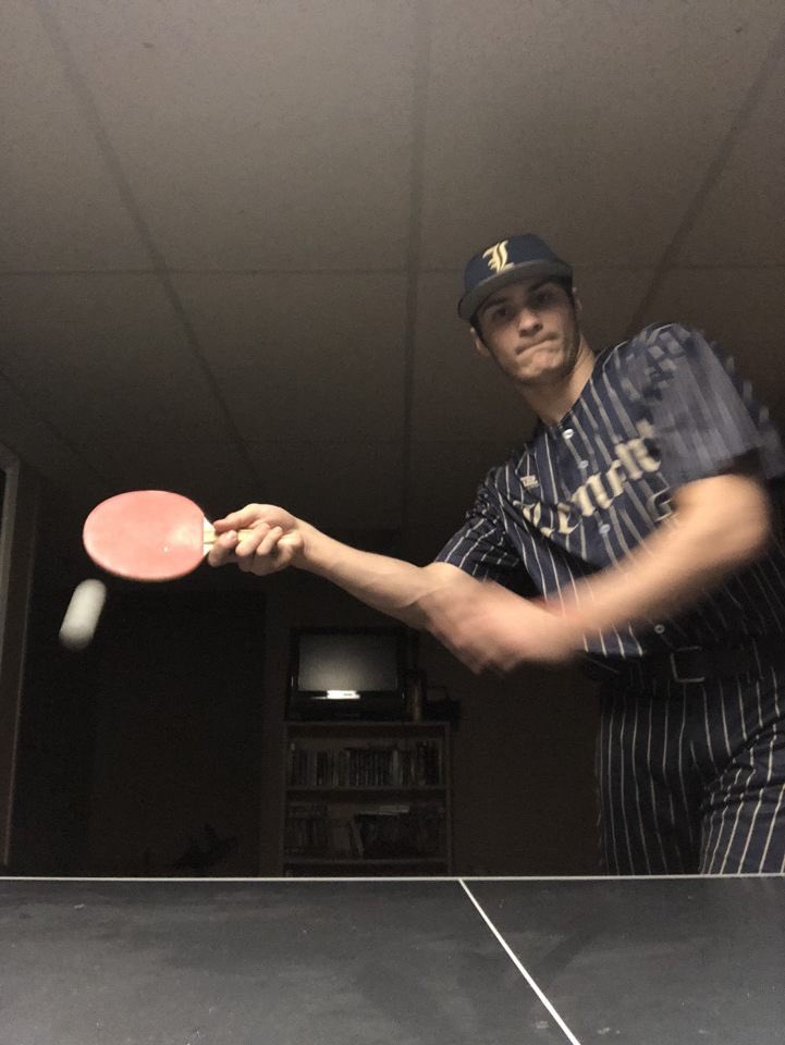 Lemont_Baseball's tweet photo. @kenny_benoit dog, Gomez, says “I got next” and “@LogiuratoLuke better hope he hits ping pong balls better than he hits baseballs!” #BetterBringIt #HeBites #GoodLuck https://t.co/rkTdbYJ30d
