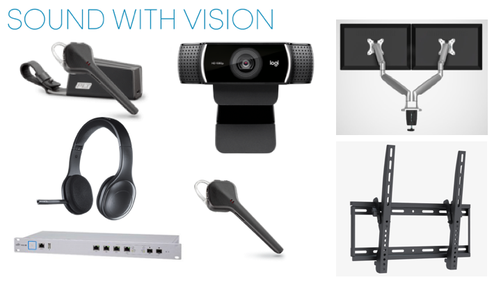 soundwithvision's tweet photo. Working From Home?  We have stock of high-quality headsets, webcams, TV mounts &amp; monitor arms, security gateways and more – ready to ship! We can also offer contactless collection in some cases. Email us for more information: WFH@soundwithvision.com.au https://t.co/7Q1eoKdCR5