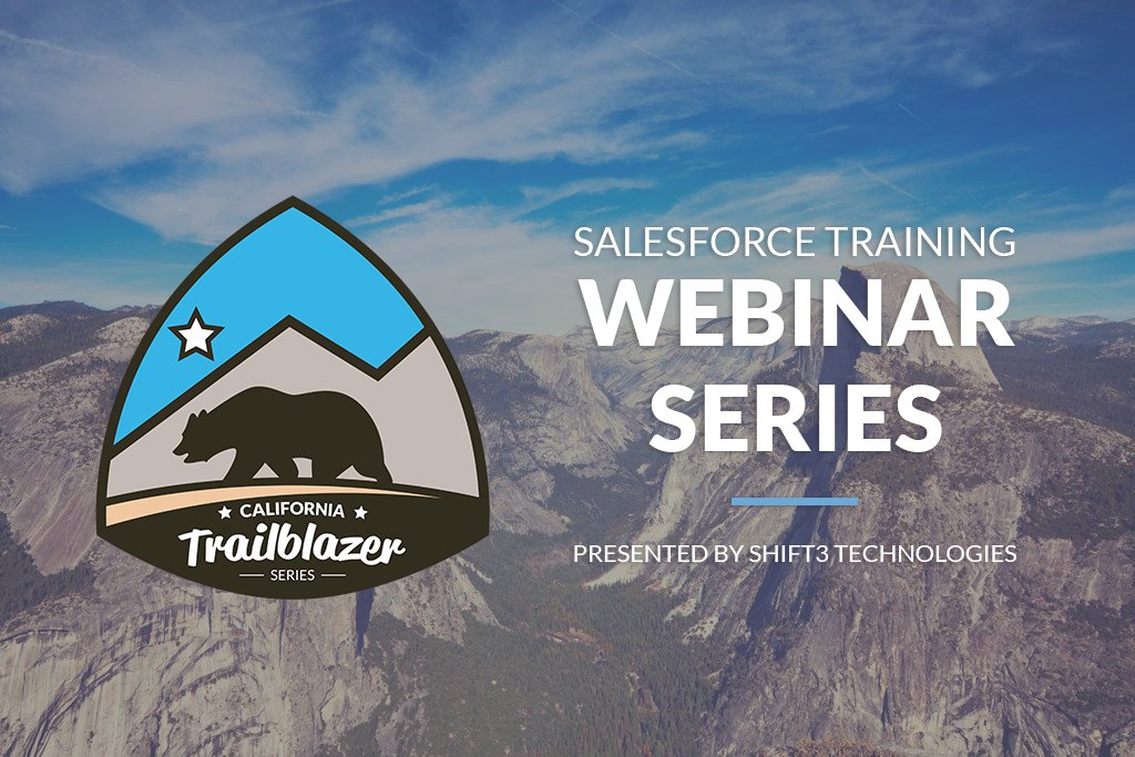 CATrailblazer's tweet photo. Heard of the California Trailblazer Series? These #Salesforce training events were planned to be in-person, but due to the pandemic, we switched to a webinar format. We won’t have a physical stop in each city, but we'll still have a “local” keynote! https://t.co/uAqT33BFHP https://t.co/pbVd62dZOf