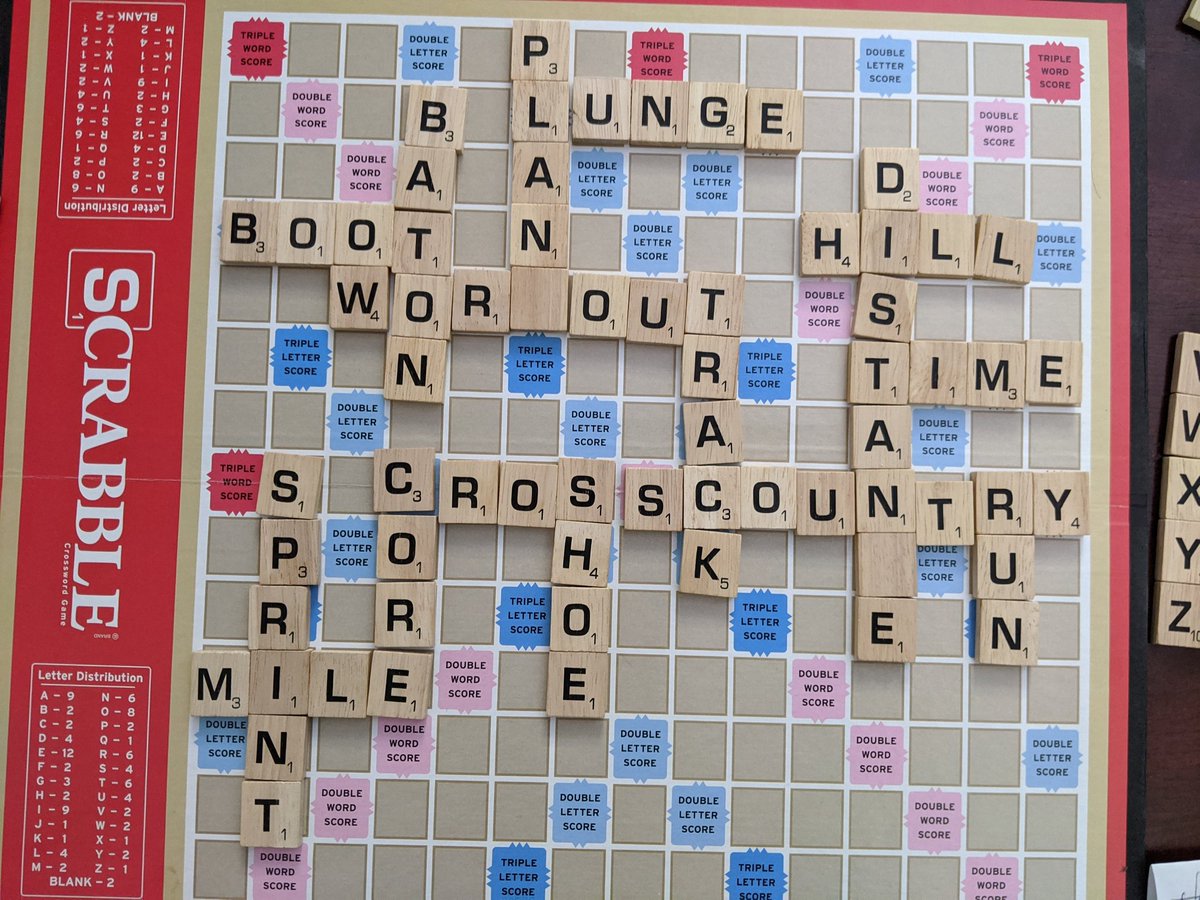 Bailey saw someone else did a volleyball Scrabble board and wanted to do a board for Running! This is her masterpiece. She was bummed that she didn't have another "K" to add Fartlek...it's her favorite running word!
<a href="/Lincoln_TF/">Gahanna Lincoln Boys T&F</a> <a href="/LadyLionsTrack/">Gahanna Lincoln Girls Track</a>