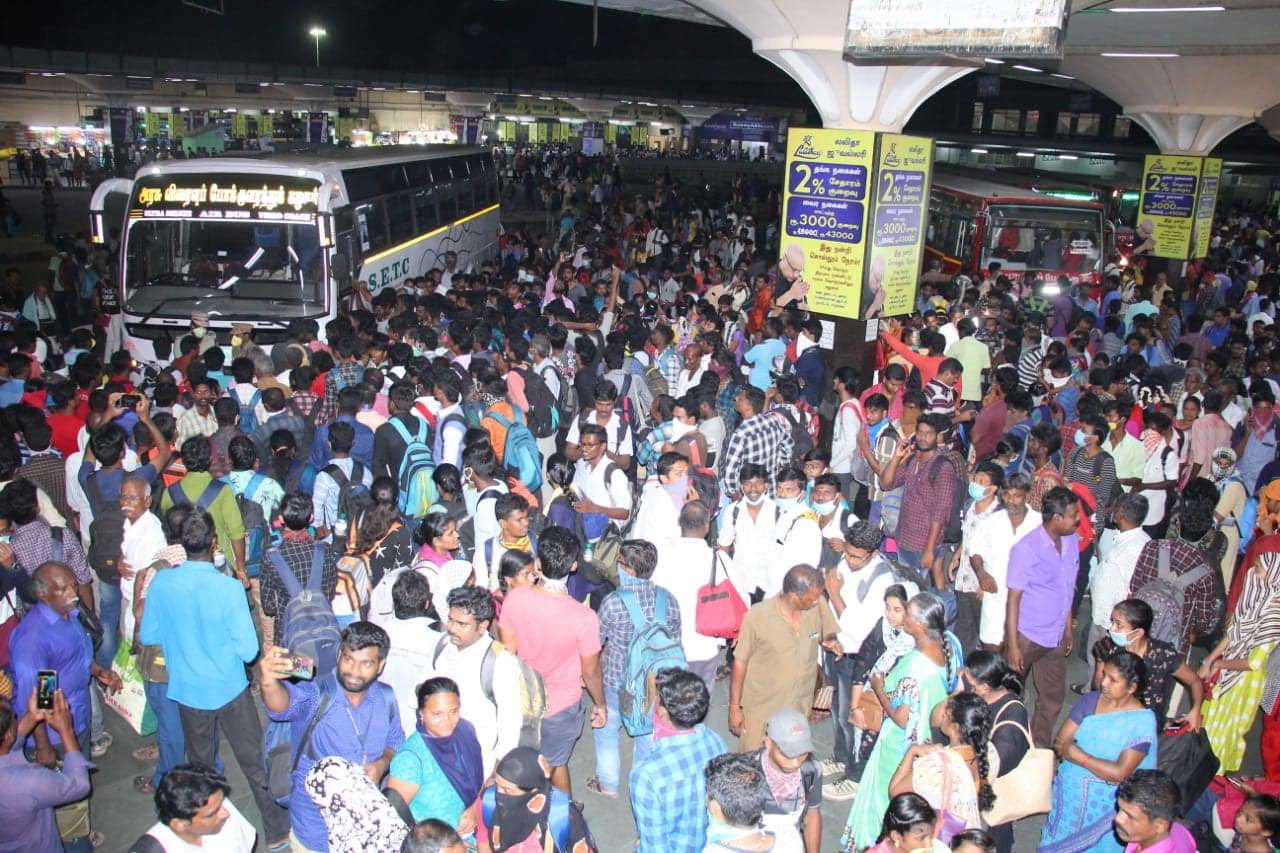 Busy CMBT bus stand