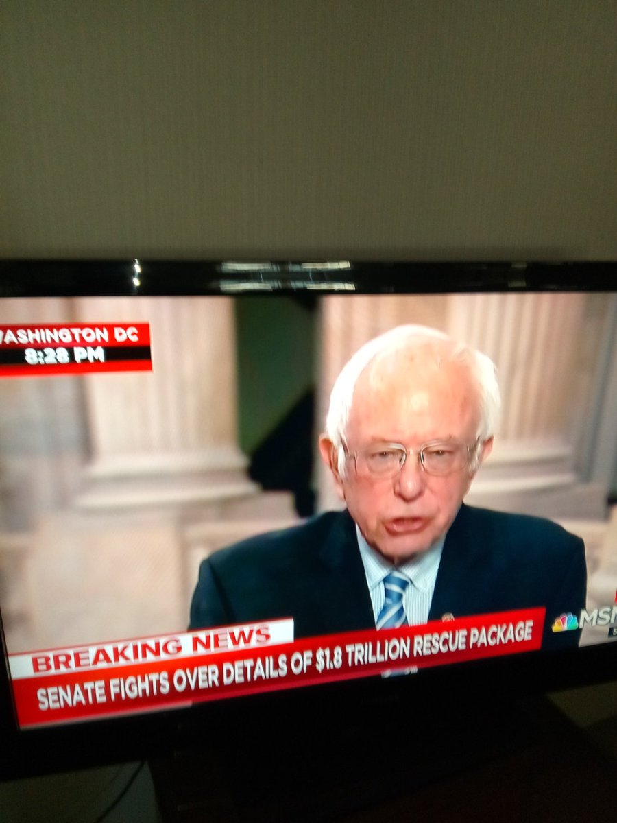 STabbytosavit's tweet photo. Oh look, Chris Hayes found #WhereisBernie he's been MIA since he cussed out a CNN reporter! He finally found time to show up for work instead of having his virtual Rally's. https://t.co/5hz3Fx9i8w