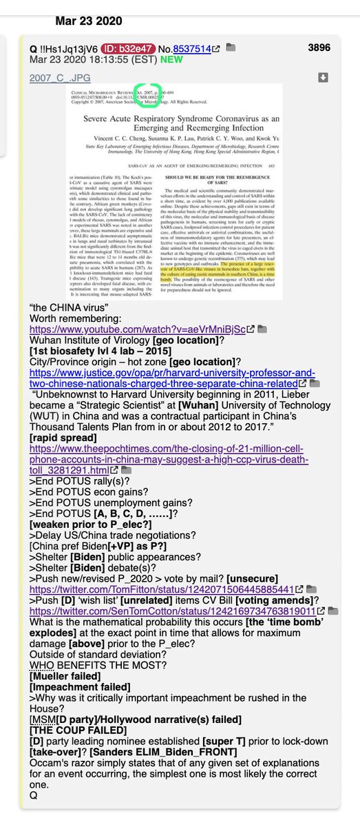 5. Ocham's razor simply states that for any given set of explanations, the simplest one is most likely correct.  #QIt can be employed in 2 competing analyses of what caused  #COVID19 Chinese Communist Party virus, the " #CCPVirus", tonight addressed by  #QAnon.