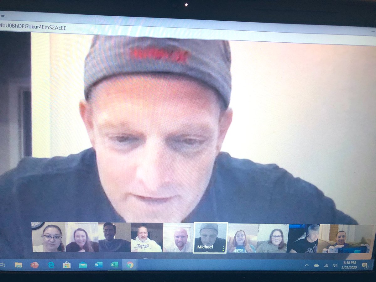 Department meeting featuring Mr. Weiss’ bird Newman <a href="/FazioSally/">Mrs. Fazio 💜</a> <a href="/celentano_rocco/">Rocco Celentano</a> @VPMasarik1 @OliveriVP