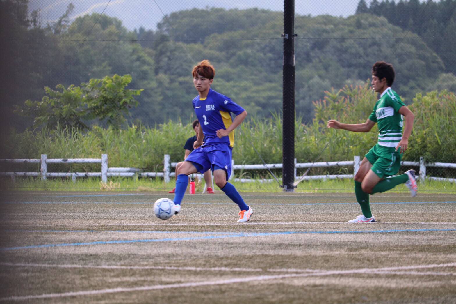 秋田大学蹴球部 サッカー部 下山春貴 ポジション Df 常に情報収集を怠らず周囲の状況を把握した上で適切な判断を下すポリバレントプレーヤー 同学年木下とできてるんじゃないかと噂がある雰囲気イケメン 新2年生のおもしろ写真を提供しておきながら自分は