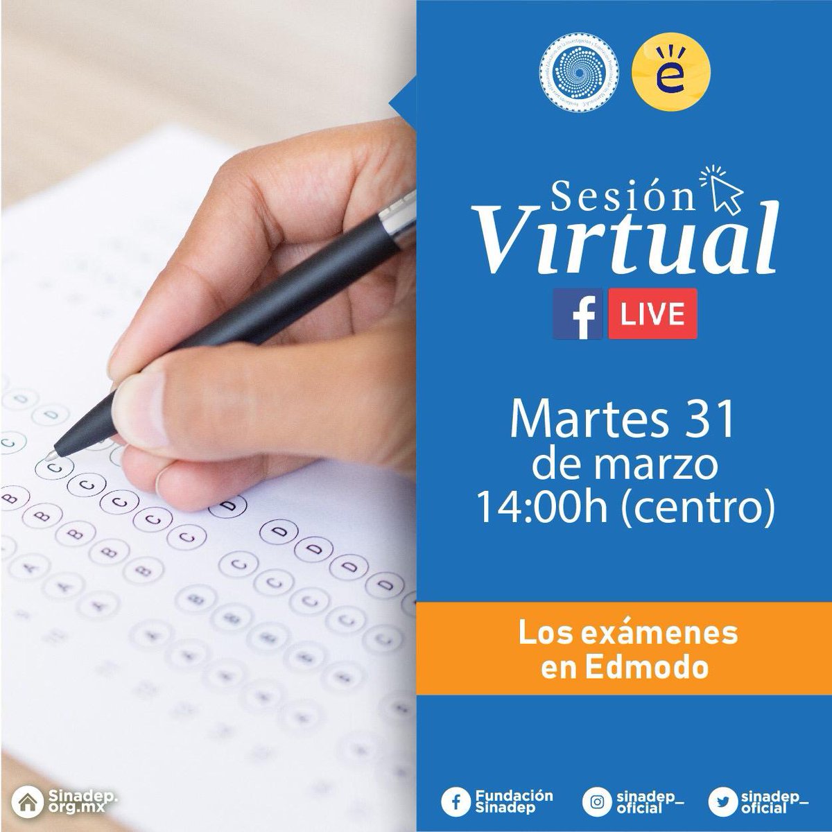 JaimeG_Roque's tweet photo. La #EducaciónAdistancia es la opción ideal para no frenar los procesos educativos con nuestros alumnos. ¿Ya usas #Sinadep-#Edmodo? No te pierdas las sesiones virtuales, que te enseñarán a dominar esta plataforma gratuita.
#SanaDistancia #Coronavirus #Covid19 #Cuídate https://t.co/Cv318y81K8