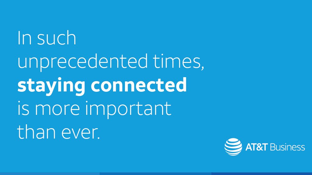 There is no doubt many of our small business customers have been hit hard by the #COVID19 crisis. We know you're resilient and we're dedicated to helping you as part of our Keep Americans Connected Pledge. 💪 #SmallBusinessStrong #StayConnected Read more: go.att.com/COVID19Biz