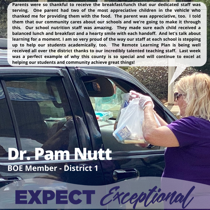HenryCountyBOE's tweet image. Dr. Pam Nutt made it out to @LGE_HCS to help greet families and distribute meals to our exceptional students. Her energy was matched by the students, families, and employees on site! #ExpectExceptionalHCS #RemarkableRemoteLearningHCS #NeverStopLearningHCS