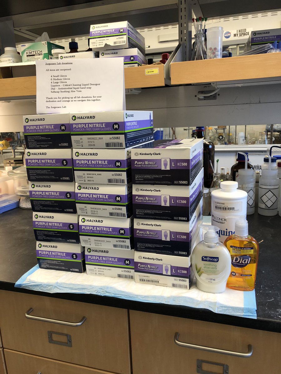 We <a href="/JorgensenWL/">William L. Jorgensen</a> lab <a href="/YaleChem/">Yale Chemistry</a> are collecting personal protective equipment for the Yale New Haven Health System <a href="/YNHH/">Yale New Haven Hosp</a> and other healthcare organizations to first responders. <a href="/Goodman_lab/">Andy Goodman</a> pls advise items needed.