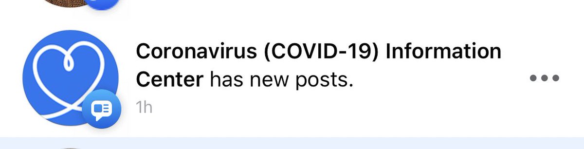 whimchic's tweet image. Updated #COVID19 #InfoCenter on .@facebook,  with notifications icon, and section for requesting or offering help.