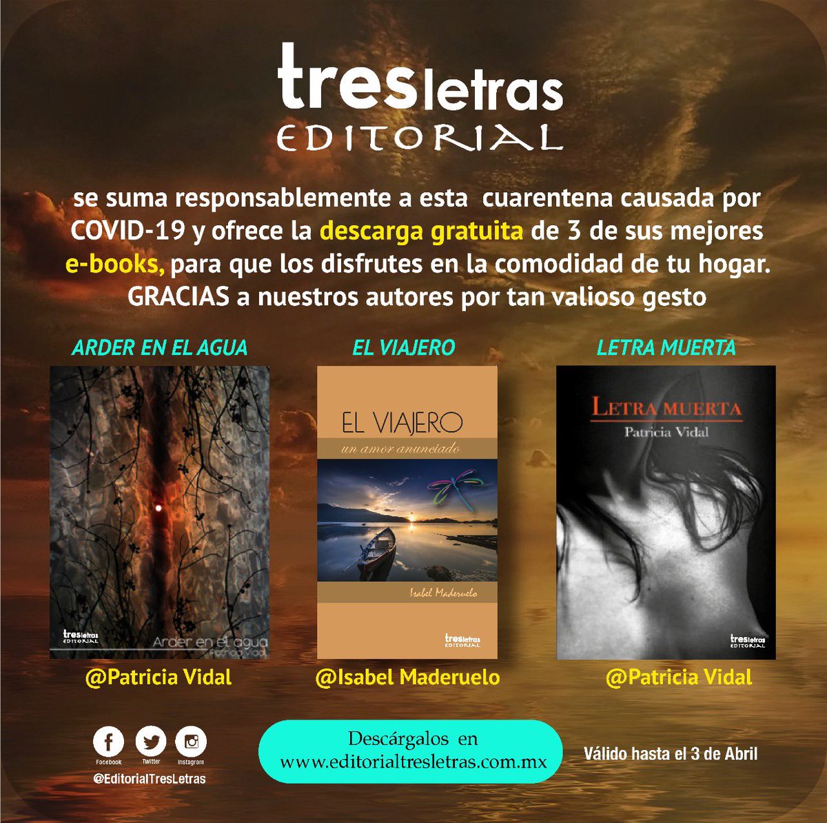 Acá una sorpre de parte de <a href="/EdTRESletras/">Editorial Tres Letras</a>