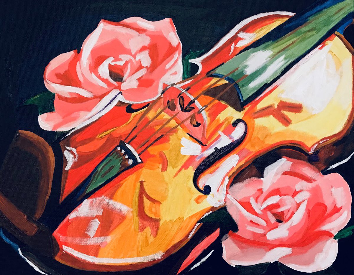 MHCHSVisualArts's tweet photo. Distance Learning Visual Arts Prompt: GOALS during Coronavirus Event

Artist: K. Hoang

Student said she wanted to use the extra time to truly focus on both her Visual and Musical (Violin) Arts. @masseyhillclass @CumberlandCoSch @CCSArtsEd https://t.co/DJsR7vTtTH